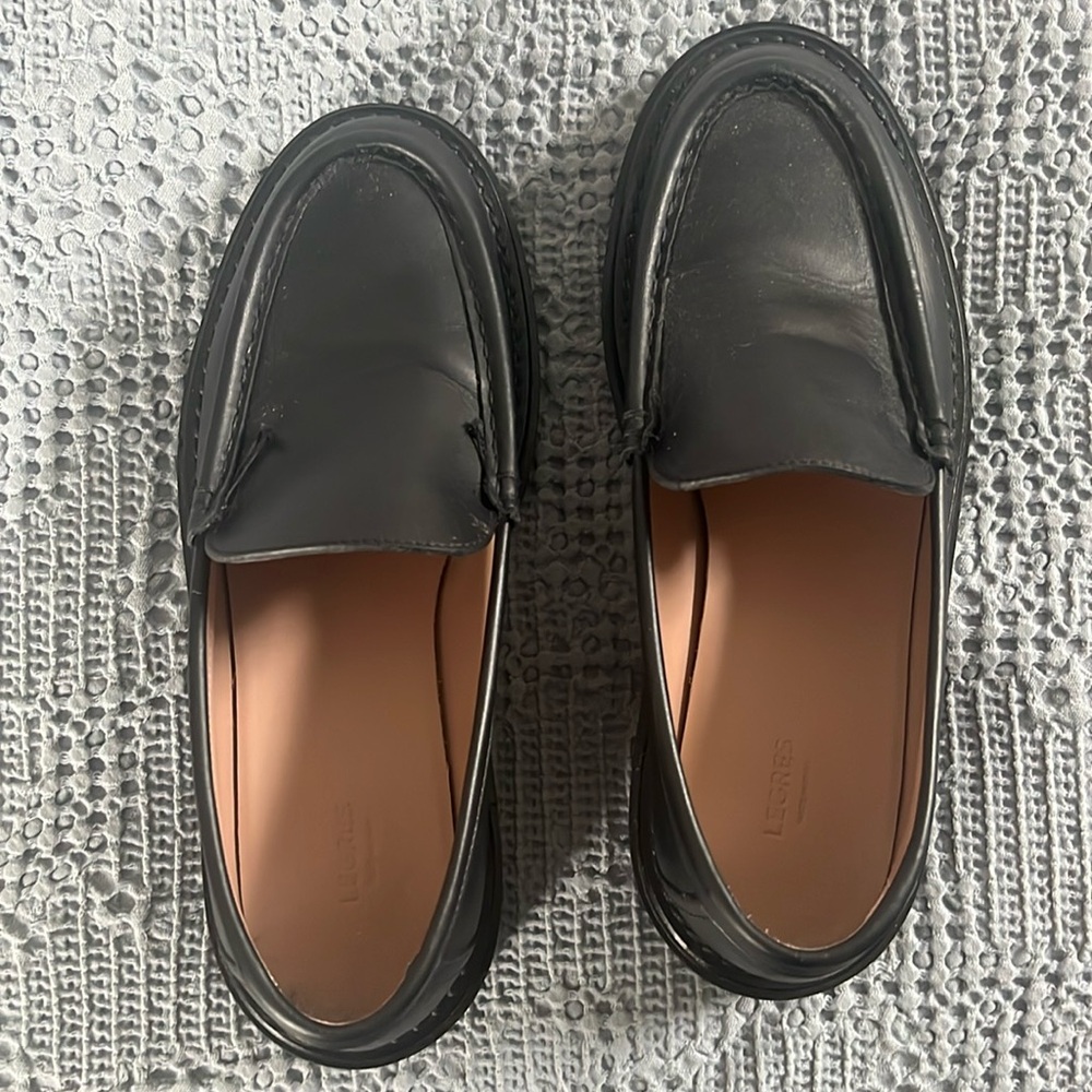 COPY - EUC - Legres leather platform loafers, sz 37.